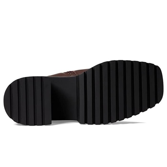 Steve Madden Fella Boot Womens Brown Leather Square Toe Ankle Bootie - Picture 3 of 11